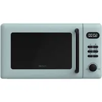 Cecotec Micro-ondes digital Proclean 5110 Blue, avec grill, 20 litres. Puissance de 700W en 6 niveaux, grill de 800W et fonction de décongélation