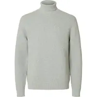 Selected Dane High Neck Sweater Gris S Homme