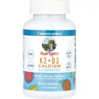 MaryRuth's , Gommes Calcium K2 + D3, Pêche, Mangue et Abricot, 60 Gommes