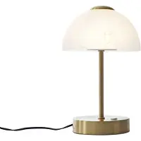 QAZQA Lampe de table design dorée avec verre opale incl. LED à intensité variable - Joya