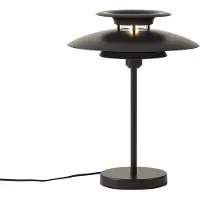 QAZQA Lampe de table rétro en acier noir 45cm - Pauly