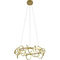 QAZQA Suspension design dorée ronde à intensité variable en 3 étapes - Krisscross