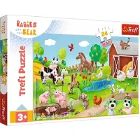 Trefl Puzzle 24 maxi Babaski et Ours en Peluche, Babaski et animaux 14372