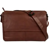 Spikes & Sparrow Cuir serviette sac d'ordinateur portable pour ordinateur portable Ronn Messenger Bag Brandy brun