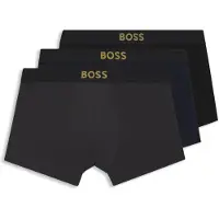 BOSS Gold Logo 10272529 Trunk Boxers 3 Units Noir L Homme