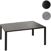 Mendler Table À Manger En Aluminium Hwc-N40, Table De Bistrot Table De Jardin Table De Balcon, Résistant Aux Intempéries 140x80cm Anthracite