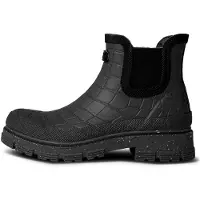 Woden Bottines ' Liv Croco Waterproof ' noir