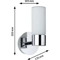 Paulmann Applique Murale , Eleon, dimmable, Métallique, Salle de bains, Métal, Moderne