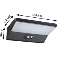 Paulmann Solar LED Applique murale d'extérieur Ronas