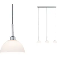 Paulmann Lampe suspendue Parana à 3 flammes blanc/chrome mat