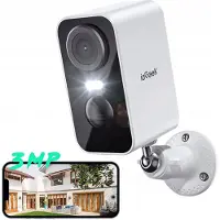Zree ieGeek 5MP caméra de surveillance extérieur batterie avec panneau solaire, Nonstop Power avec solaire, Spotlights, audio 2 voies, carte 64GB