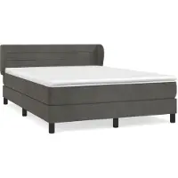 Syfax Sommier à lattes de lit et matelas Gris foncé 160x200cm Velours