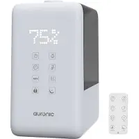Auronic Humidificateur - 3 modes de nébulisation - Capacité du réservoir 6L - 60m2 - Filtre à eau inclus - Blanc