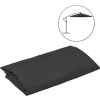 vidaXL Housse de rechange pour parasol noir 300 cm