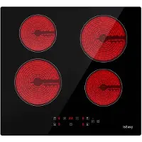 IsEasy T4-04 60 Cm Vitroceramic Hob 4 Burners Rouge
