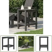 The Living Store Garten Adirondack-Tisch Anthrazit 38x38x46 cm HDPE