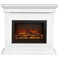 Xaralyn cheminée électrique - Flex EFL-HLW - blanc bois - 1500 Watt chauffage - avec télécommande - cheminée encastrable inclus - cheminée décorative