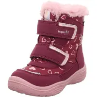 Superfit Bottes de neige 'Crystal' or rose / gris argenté / rose / bourgogne