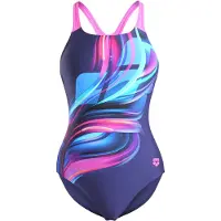 Arena Bloom Swimsuit Bleu 40 Femme