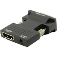 Microconnect Hdmivgaaudiob (Audio, VGA), Adaptateur données + vidéo, Noir