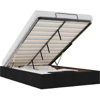 vidaXL Ottoman-lit sans matelas noir 120x190 cm Tissu