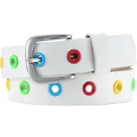 Playshoes Pu-Gürtel Mit Nieten (601340_1) Weiß 75cm