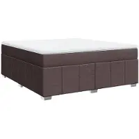vidaXL Lit boxspring avec matelas brun foncé 180x200 cm Tissu