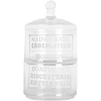 Clayre & Eef Bocal à provisions Ø 17x30 cm Verre transparent