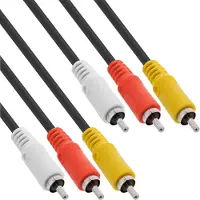 InLine Câble Cinch, , Audio/vidéo 3x Cinch mâle/mâle 0,5m