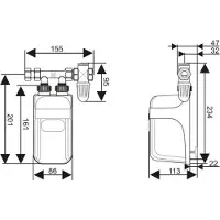 Dafi water heater 9.0 kW without battery (400V)