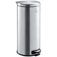SVITA Poubelle 30 litres à pédale ronde avec seau intérieur en inox