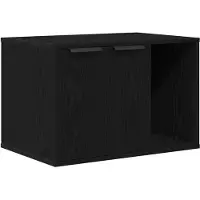 vidaXL Boîte à litière Chêne noir 60 x 40 x 40 cm Bois composite