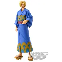 Banpresto One Piece Sanji Wanokuni Yukata Grandline Series Figure 17 Cm Bleu