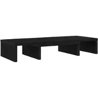 vidaXL Support d'écran Réglable Noir aspect chêne 60x24x10,5 cm