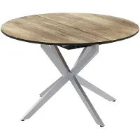 Vicco Table de salle à manger Loyd Chêne rustique/Gris 120x76.5cm extensible, Model 51779