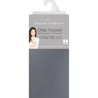 Promo Linge Drap Housse 160x200 Cm - Bonnet 30 Cm - 100% Coton - Anthracite Anthracite