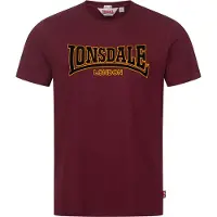 Lonsdale T-Shirt 'Classic' or / bordeaux / rouge foncé / noir