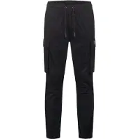 Lonsdale Pantalon cargo noir / blanc