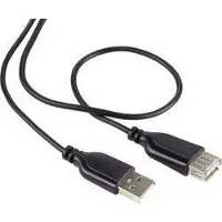 Renkforce Câble USB USB 2.0 USB-A mâle, USB-A femelle 1.00 m noir Gainage SuperSoft RF-4080795