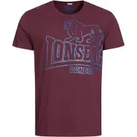 Lonsdale T-Shirt 'Langsett' saphir / rouge foncé