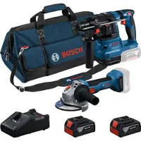 Bosch Professional GBH 18V-22 + GWS 18V-8 Set Combiné