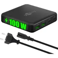 Goobay 4-ports USB GaN Oplader 100W PD Sort