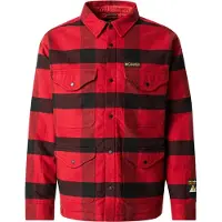 Columbia - Surchemise à carreaux - High Cascades Shirt Jacket Red Dahlia Tims Buffalo Plaid pour Homme en Coton - Taille M - Rouge
