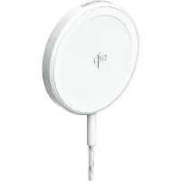 Unisynk Chargeur magnétique sans fil Qi2, 15W, blanc 2m (15 W), Chargeur sans fil, Blanc