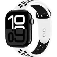 Crong Bracelet Apple Watch 38-42mm ultra-léger (22 mm, Silicone), Sangles de montre, Multicolore, Blanc