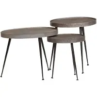 vidaXL Table basse 3 pièces argenté Bois composite