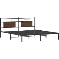 vidaXL Cadre de lit sans matelas brun imitation chêne 183x213 cm