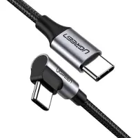 UGREEN USB-C vers USB-C, Coudé, 1m - Gris/Noir