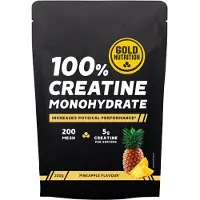 Gold Nutrition Créatine monohydrate avec arôme d'ananas, 200 g,