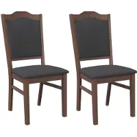 vidaXL Chaises de salle à manger avec coussins 2 pcs. Marron Bois massif Hévéa